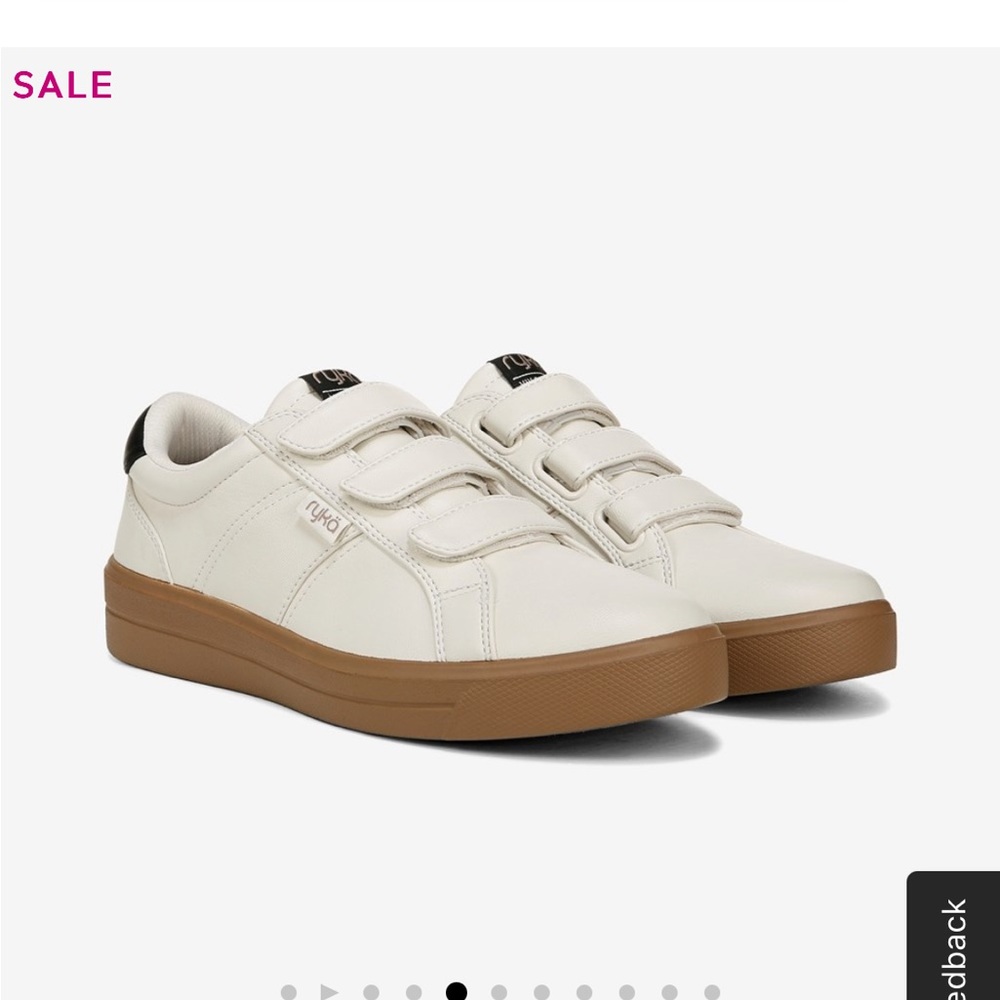 Ryka White Sneakers with Velcro Straps